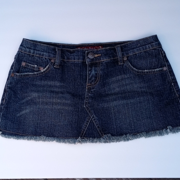 Fox Jeans U.S.A. Unfinished Mini Skirt Sz 9/10 - Picture 4 of 8